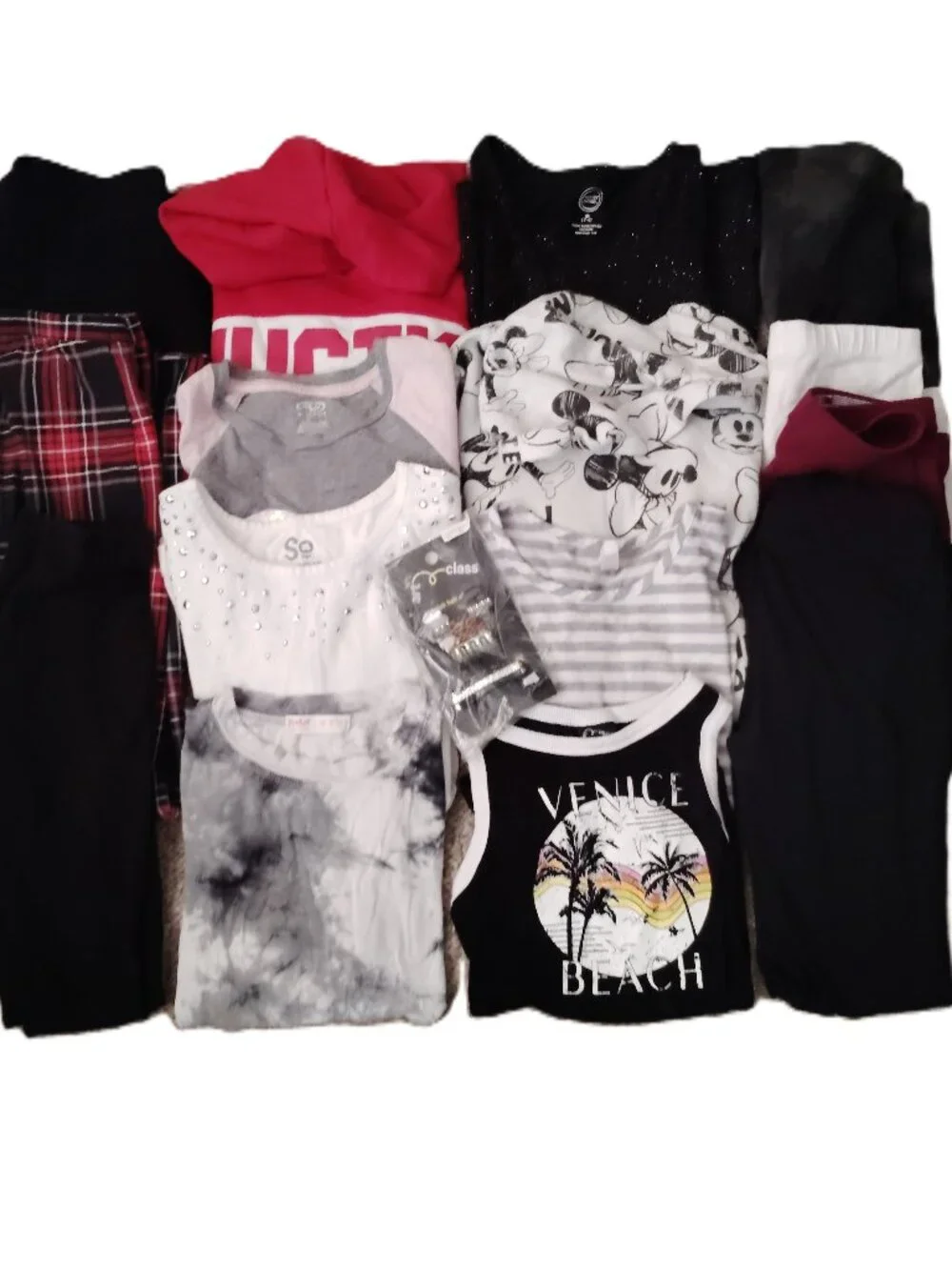 HUGE LOT CLOTHES LEGGINGS TOPS DRESSES OUTFITS OLD NAVY DISNEY~GIRLS SIZE M 7-8